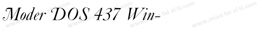Moder DOS 437 Win字体转换